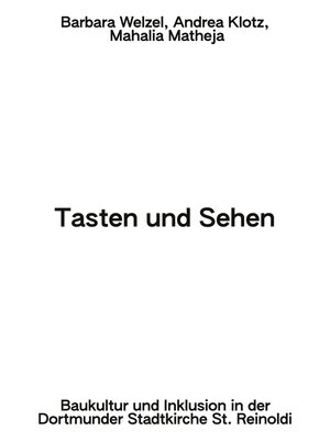cover image of Tasten und Sehen